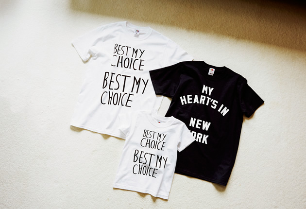 年中着られる親子ロゴTシャツ